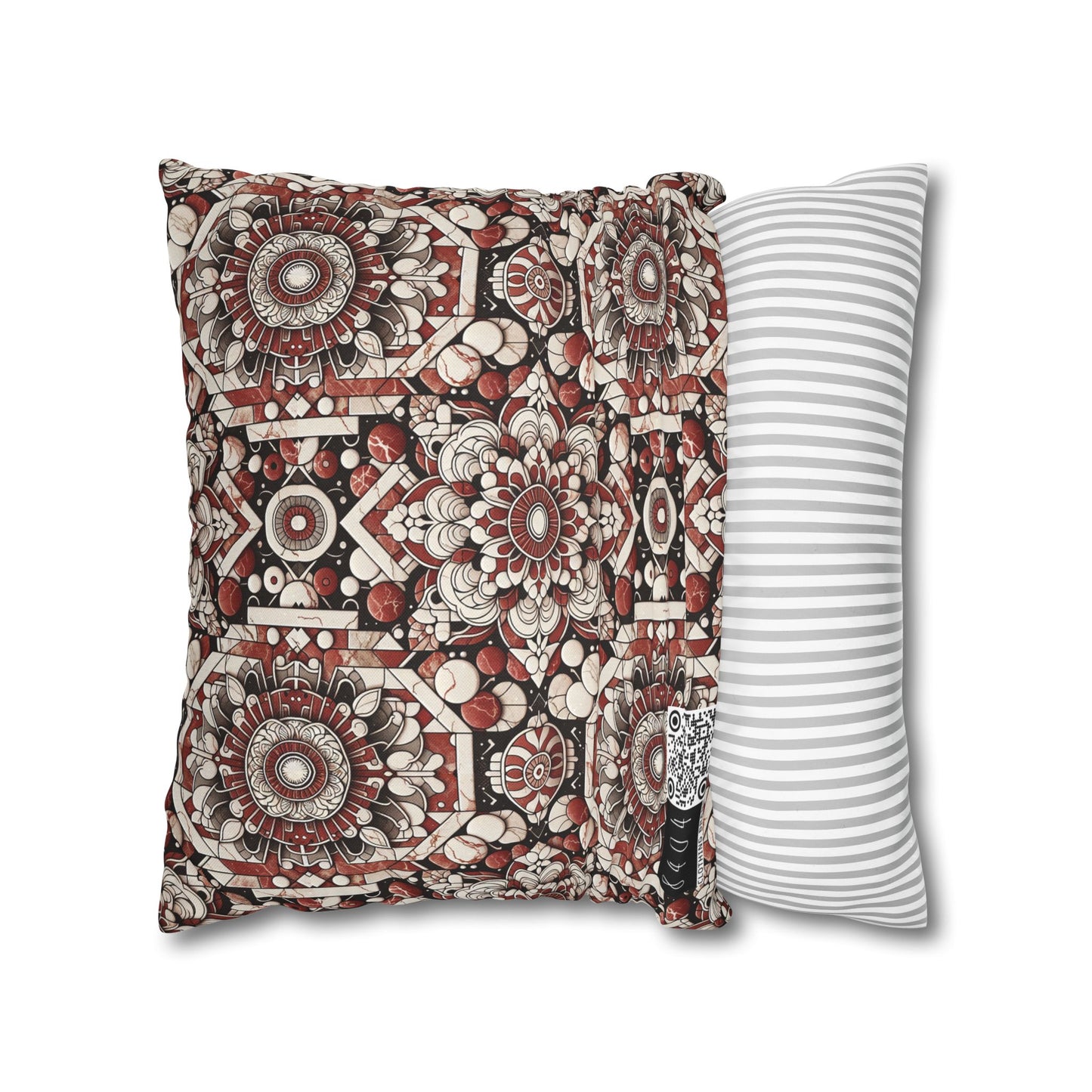 Neo Jomon Sculptural Aesthetics Artisanal Streetwear Spun Polyester Square Pillowcase - 8404 Design-55