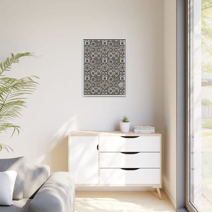 Cyber Garden Party Tech Garden Extravaganza Matte Canvas, Framed (multi-Color) - 8404 Design-45 A