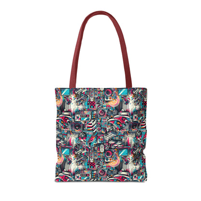 Urban Graffiti Fusion Eclectic Street Art Meets Modern Tech Culture Tote Bag - 8404 Design-50
