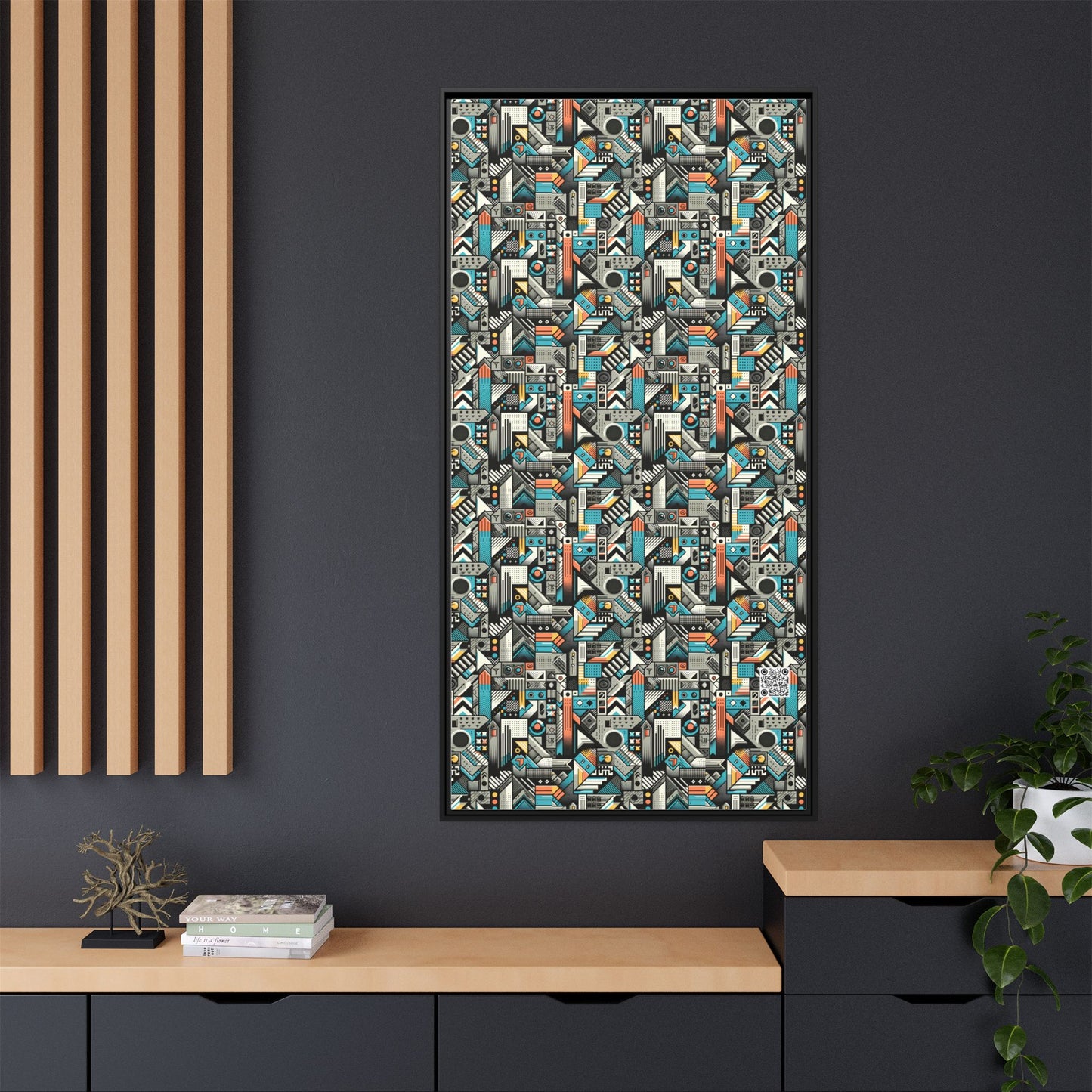 Digital Street Art Urban Street Style Matte Canvas, Framed (multi-color) - 8404 Design-81 A