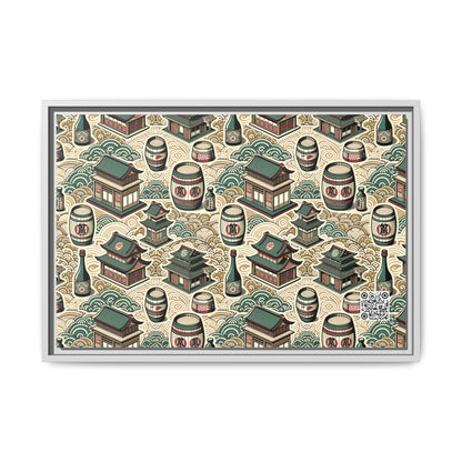 Cultural Artisanal Fusion Contemporary Cultural Elegance Matte Canvas, Framed (multi-Color) - 8404 Design-68 B