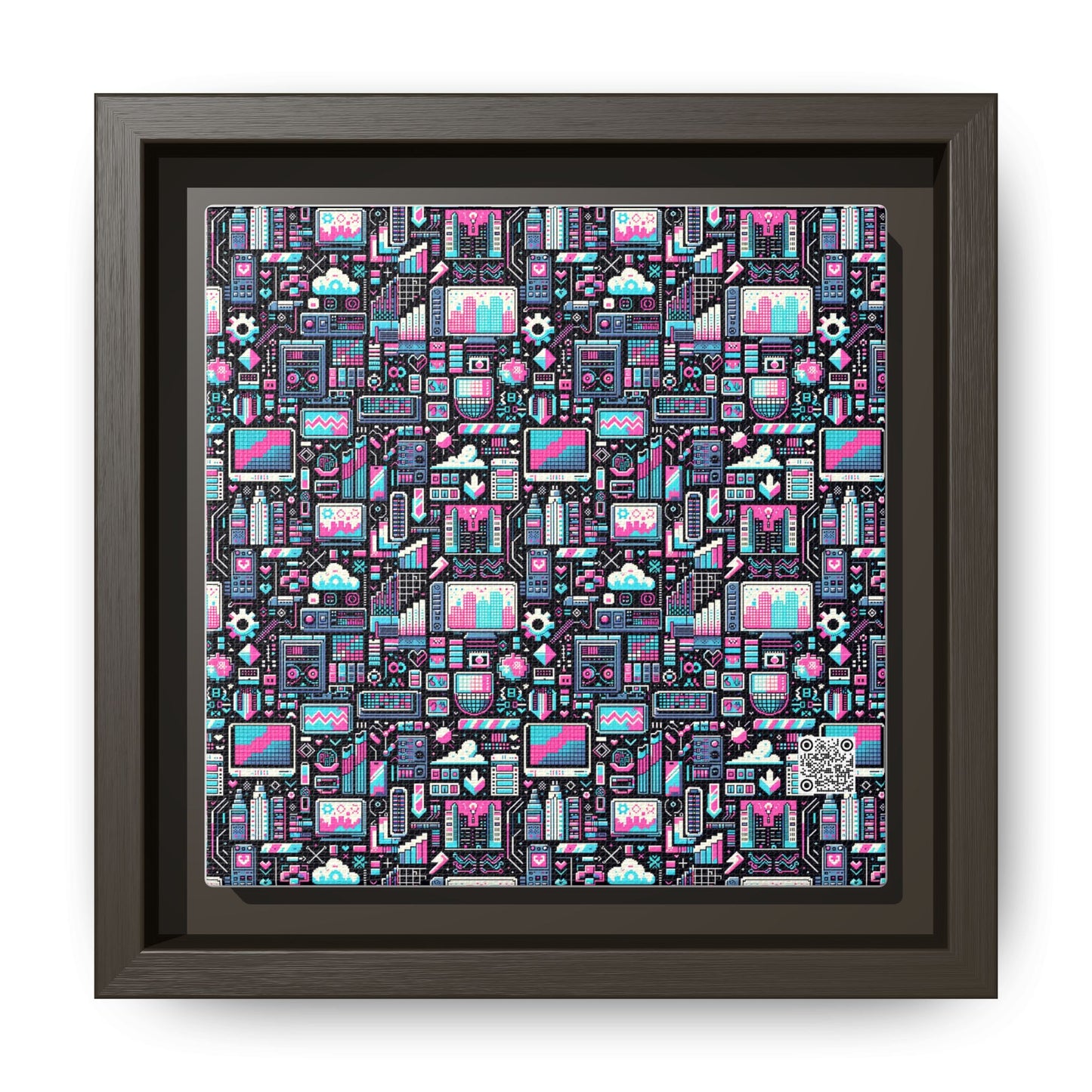 Digital Rebellion Youthful Streetwear with a Rebellious Digital Twist Matte Canvas, Framed (multi-color) - 8404 Design-71 B