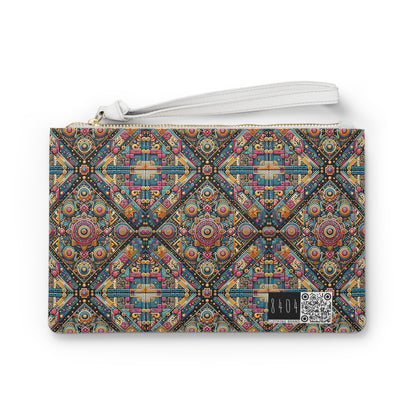 Cultural Fusion Tech Blend of Cultural Heritage With Tech-Inspired Elements Clutch Bag - 8404 Design-58