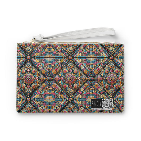 Cultural Fusion Tech Blend of Cultural Heritage With Tech-Inspired Elements Clutch Bag - 8404 Design-58