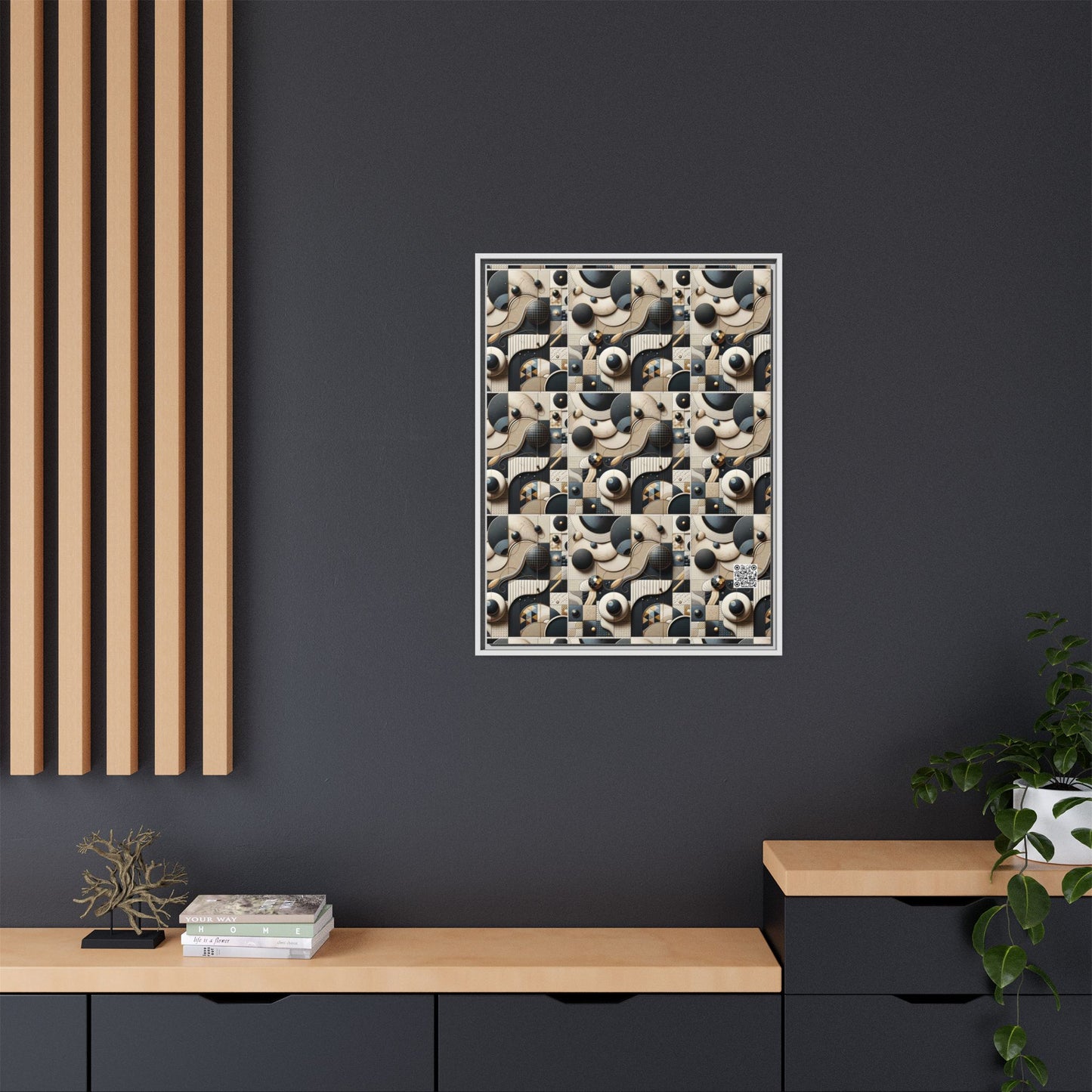 Tech-forward Luxe Streetwear Tech Luxe Fusion Matte Canvas, Framed (multi-color) - 8404 Design-71 A