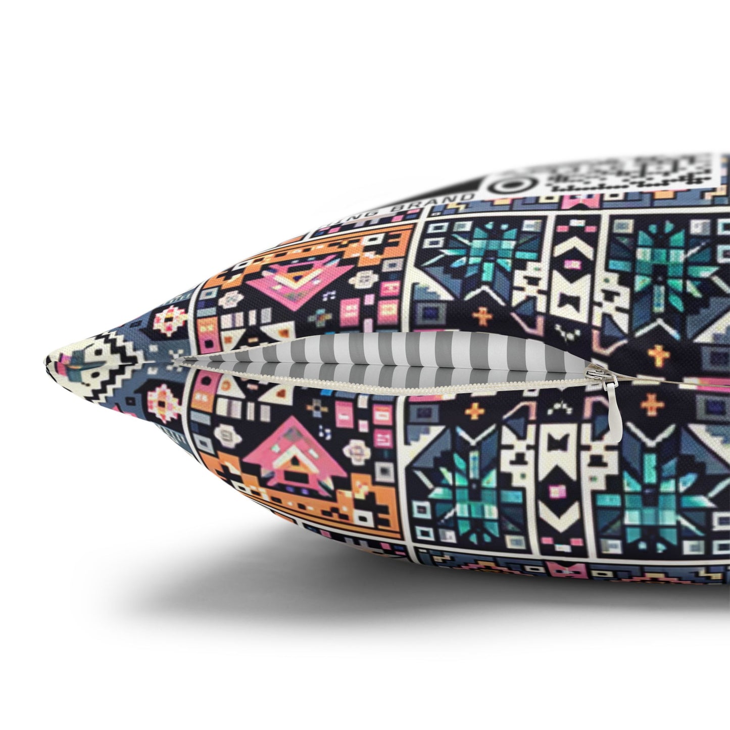 Spun Polyester Square Pillowcase - 8404 Design-02