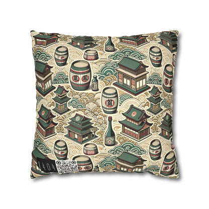 Cultural Artisanal Fusion Contemporary Cultural Elegance Faux Suede Square Pillowcase - 8404 Design-68