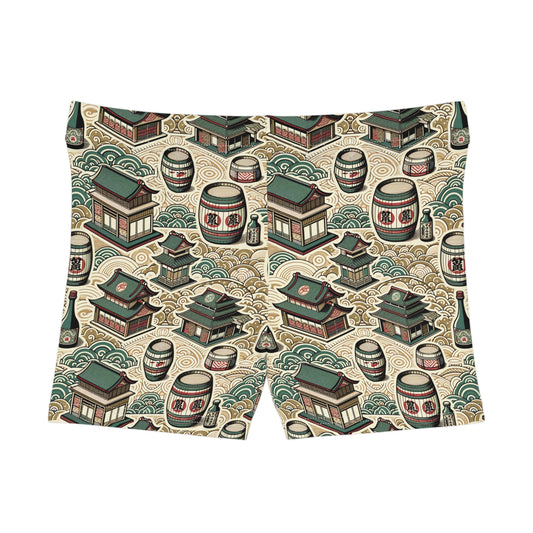 Cultural Artisanal Fusion Contemporary Cultural Elegance Women's Shorts - 8404 Design-68
