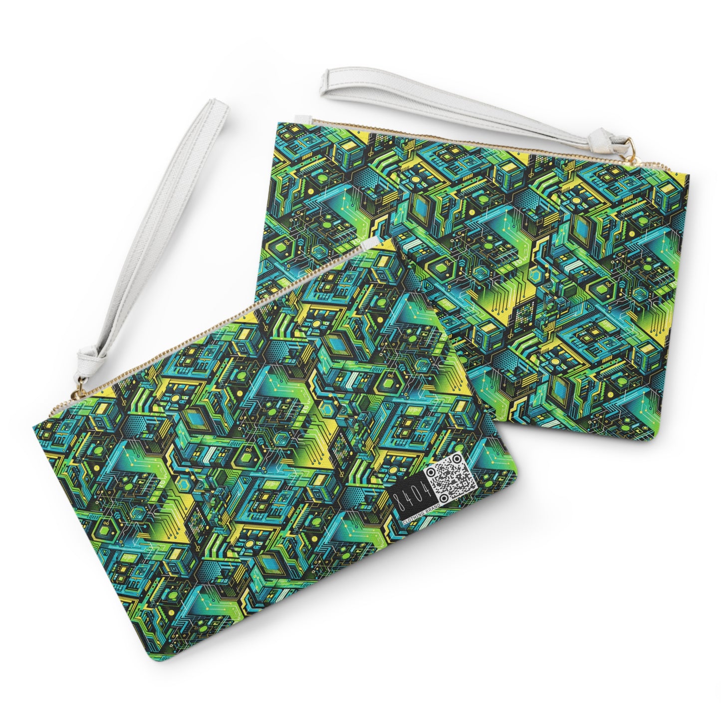 Tech-Infused Neon Tech-Forward Streetwear Clutch Bag - 8404 Design-38