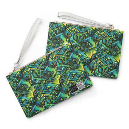 Tech-Infused Neon Tech-Forward Streetwear Clutch Bag - 8404 Design-38