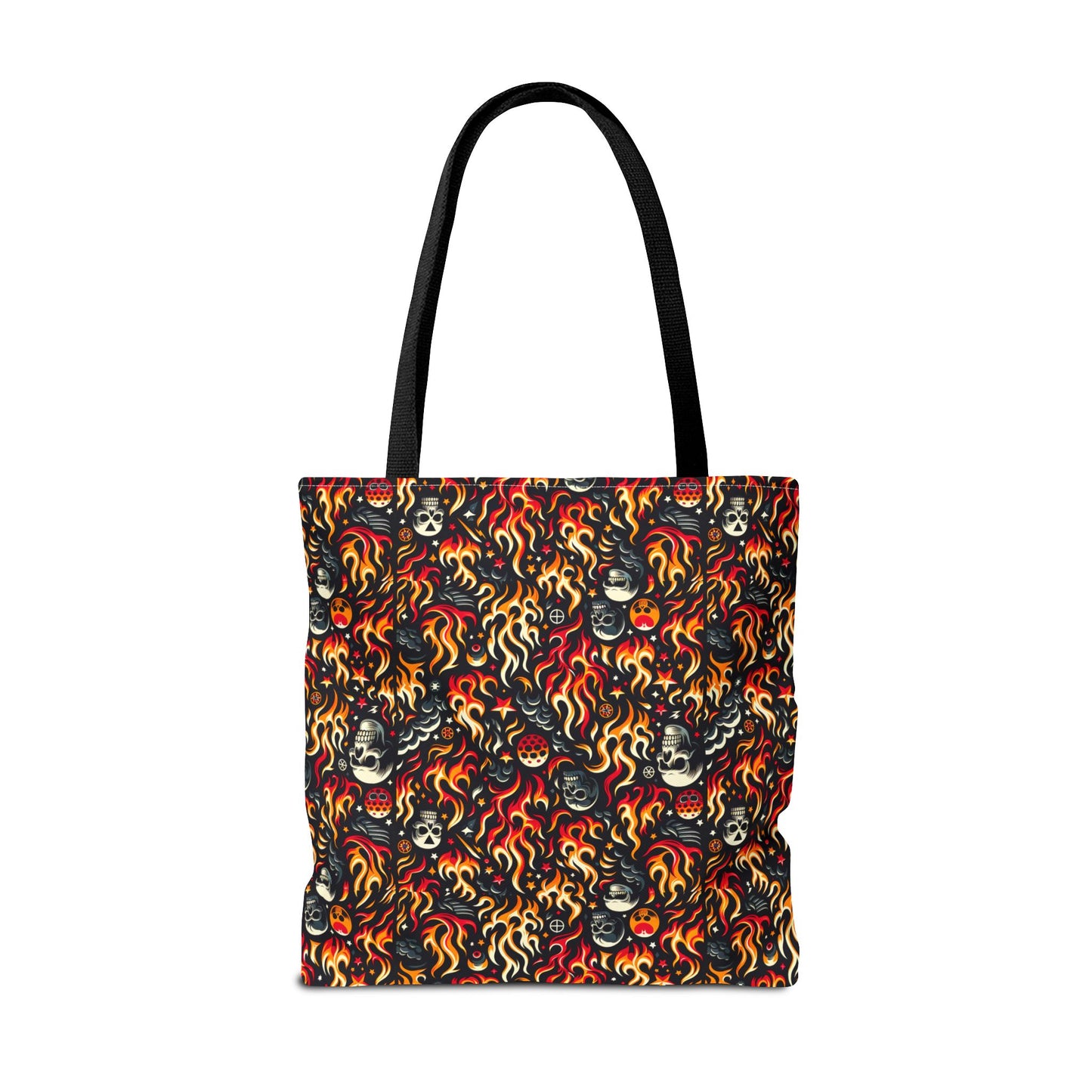 Flame Graphics Maximalist Streetwear Tote Bag - 8404 Design-76