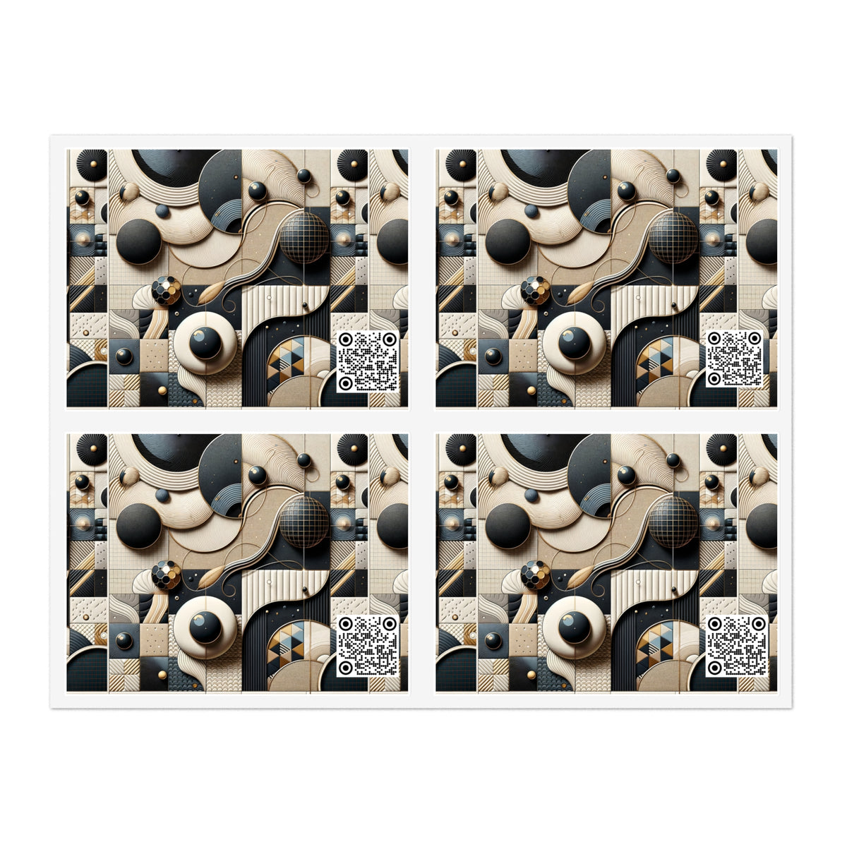 Tech-forward Luxe Streetwear Tech Luxe Fusion Sticker Sheet - 8404 Design-71