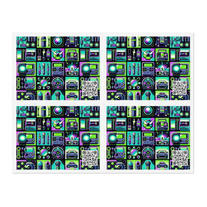 Retro Tech Graphics Tech-Inspired Nostalgia Sticker Sheets - 8404 Design-55