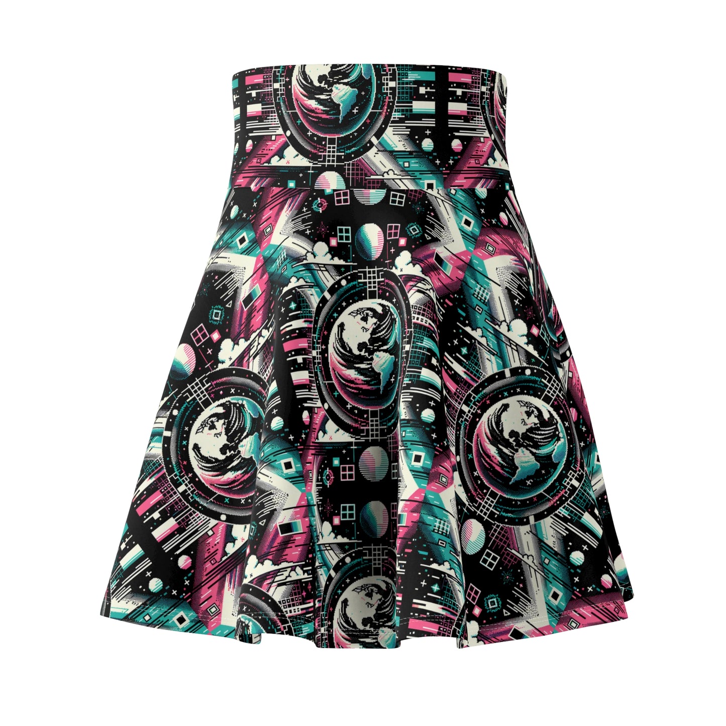 Digital Artistry Digital-native Streetwear Women's Skater Skirt - 8404 Design-62