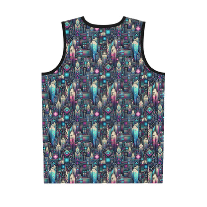 Digital Renaissance Tech-Forward Maximalism Basketball Jersey - 8404 Design-56