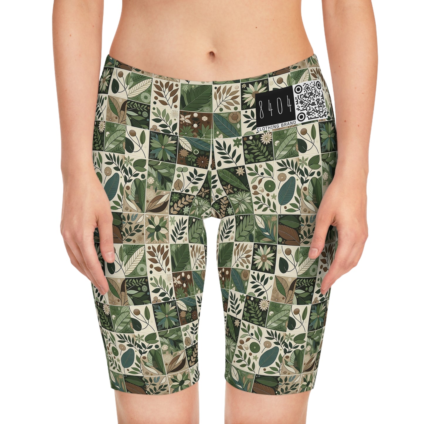 Streetwear Sustainability Environmentally Conscious Streetwear with a Natural Aesthetic Women's Bike Shorts - 8404 Design-57