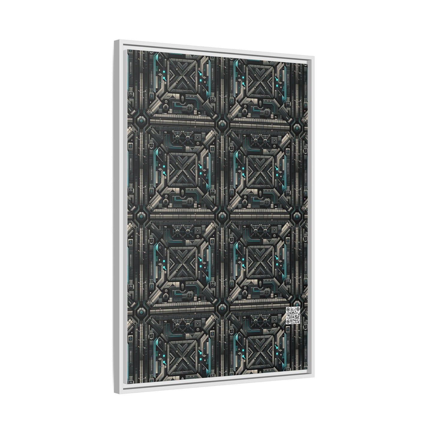 Tech Noir Futuristic Tech Aesthetic with a Dark Twist Matte Canvas, Framed (multi-color) - 8404 Design-59 A