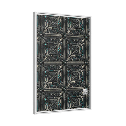 Tech Noir Futuristic Tech Aesthetic with a Dark Twist Matte Canvas, Framed (multi-color) - 8404 Design-59 A
