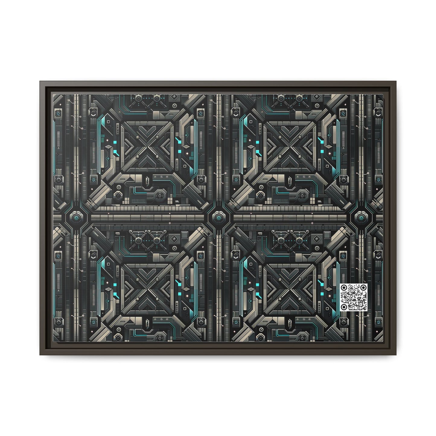Tech Noir Futuristic Tech Aesthetic with a Dark Twist Matte Canvas, Framed (multi-color) - 8404 Design-59 A