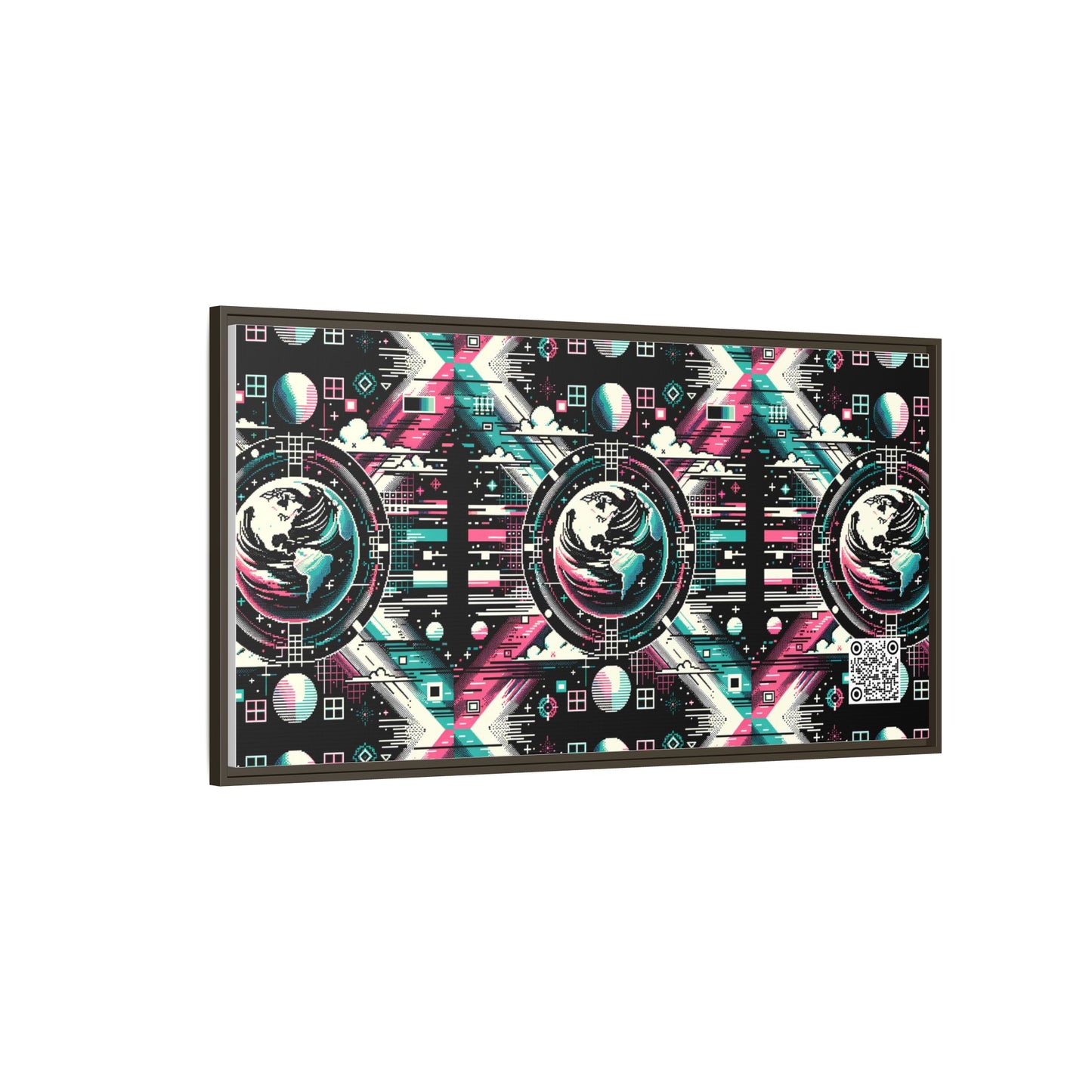 Digital Artistry Digital-native Streetwear Matte Canvas, Framed (multi-color) - 8404 Design-62 B