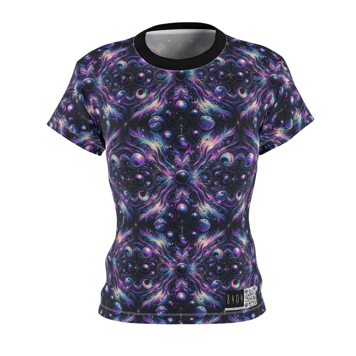 Galactic Hues Tech-Forward Cosmic Fusion Women's Cut & Sew Tee - 8404 Design-41