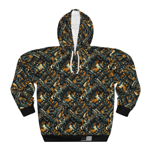 Digital Punk Futuristic Grunge Pullover Hoodie - 8404 Design-47