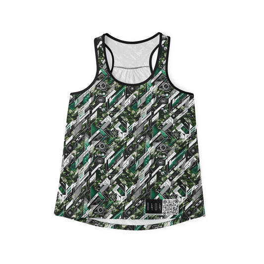 Tech Camo Fusion Tech-Forward Streetwear With a Futuristic Edge Women's Tank Top - 8404 Design-63