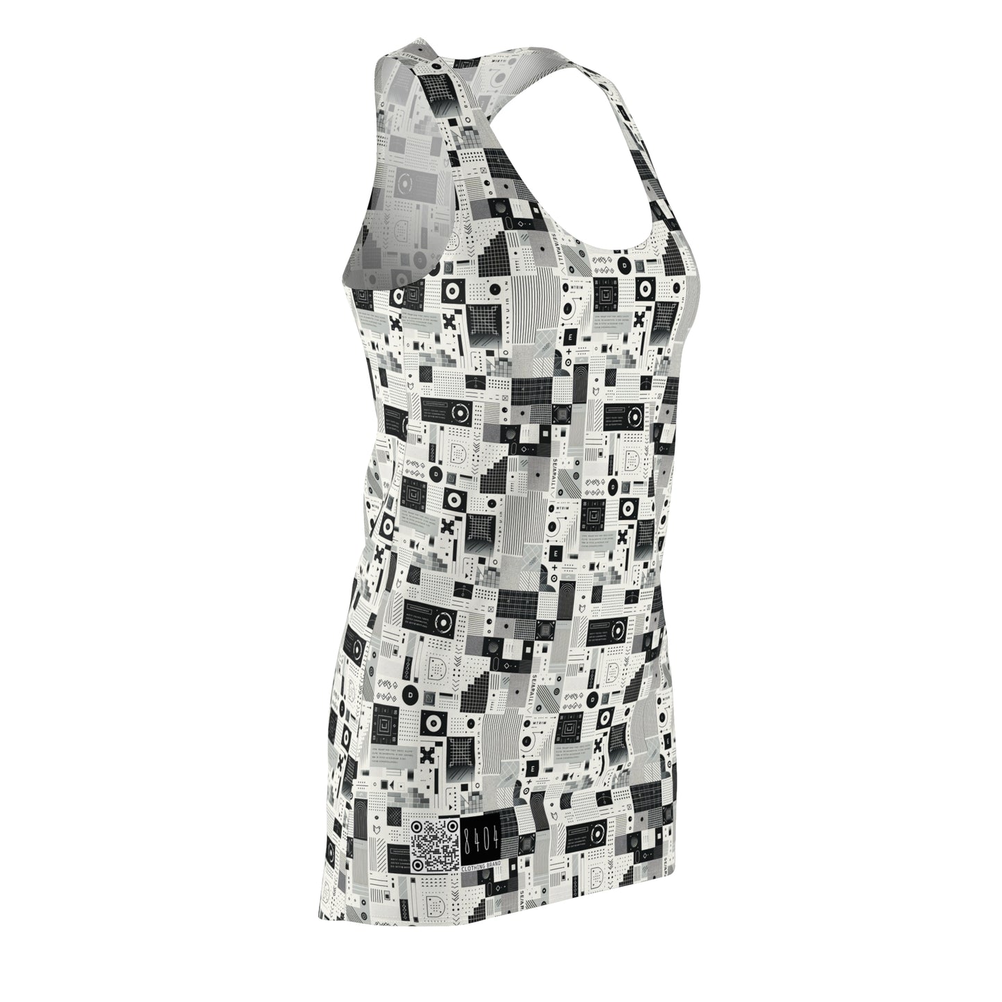 Digital Minimalism Minimalist Tech Women's Cut & Sew Racerback Dress - 8404 Design-50
