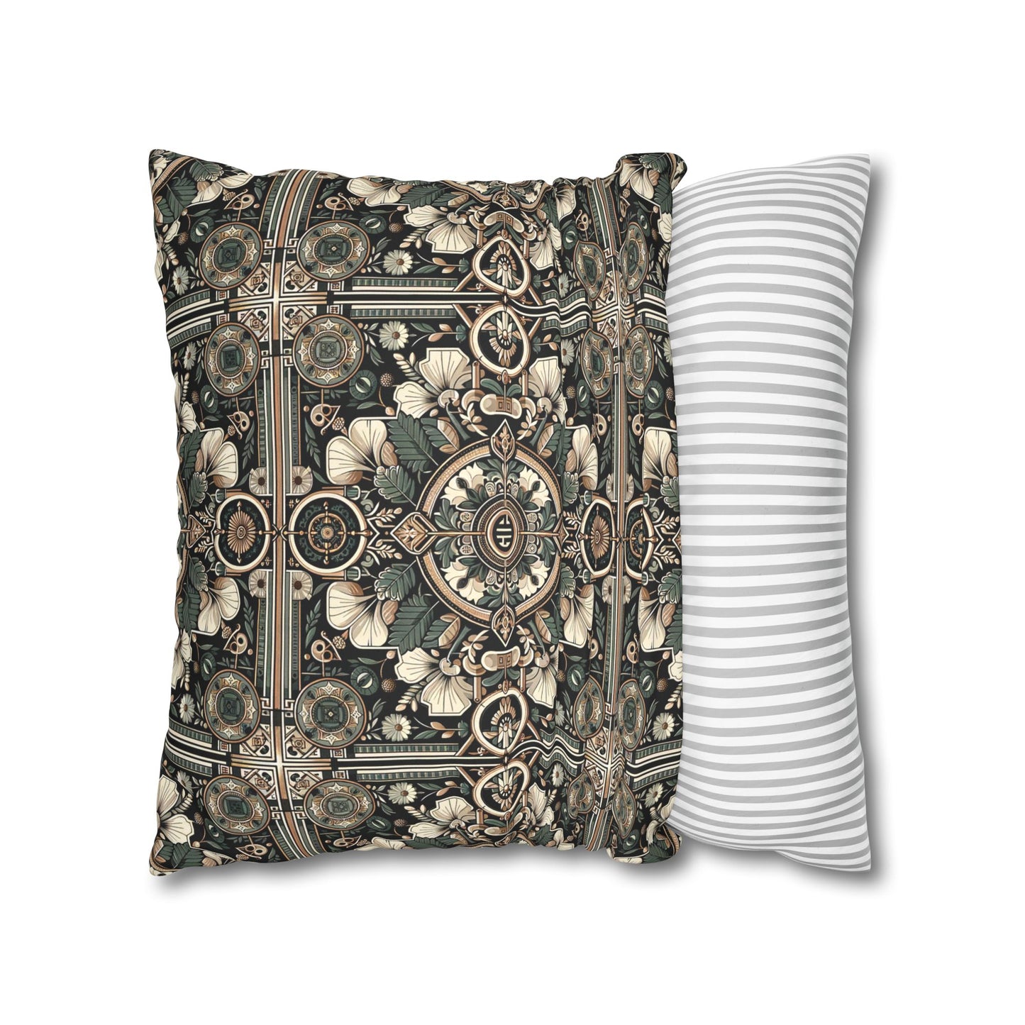 Cyber Garden Party Tech Garden Extravaganza Faux Suede Square Pillowcase - 8404 Design-66