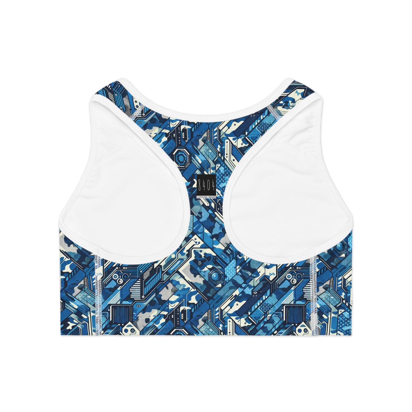 Tech Urban Camo Tech-Forward Streetwear With a Futuristic Military Edge Sports Bra - 8404 Design-39