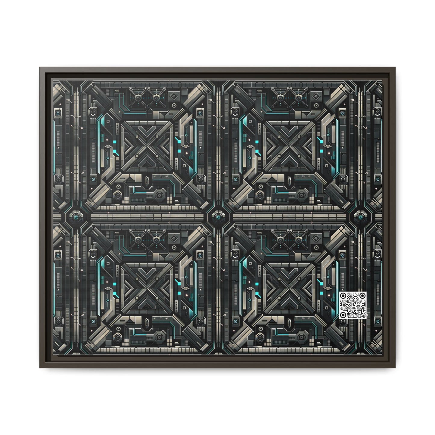 Tech Noir Futuristic Tech Aesthetic with a Dark Twist Matte Canvas, Framed (multi-color) - 8404 Design-59 B