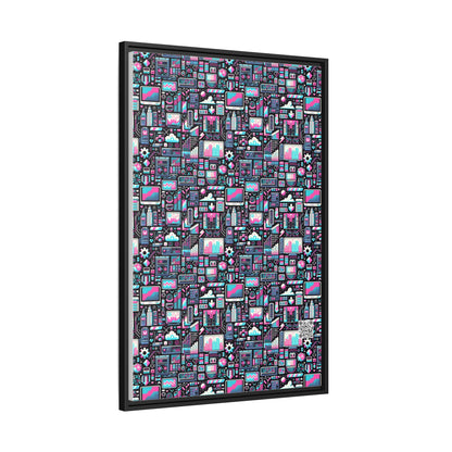 Digital Rebellion Youthful Streetwear with a Rebellious Digital Twist Matte Canvas, Framed (multi-color) - 8404 Design-71 A