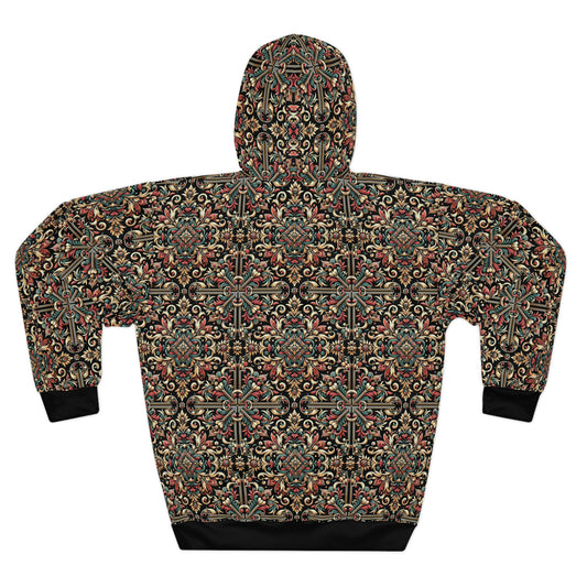 Streetwear Renaissance Artistic Clash of Old and New Pullover Hoodie - 8404 Design-46
