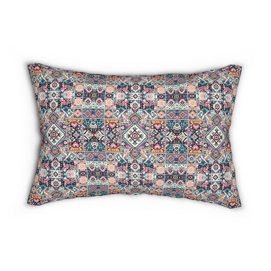 Spun Polyester Lumbar Pillow - 8404 Design-01 B