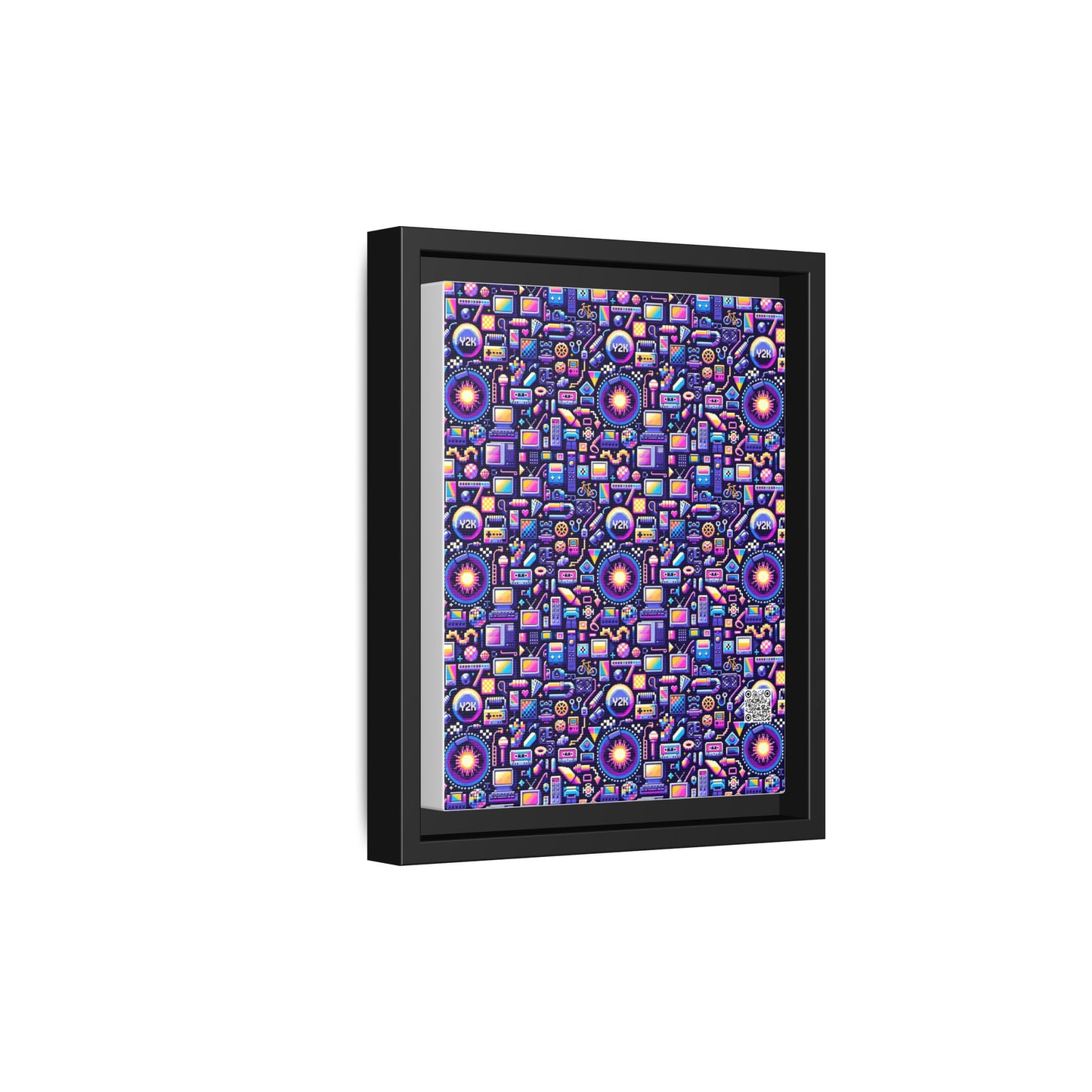 Digital Nostalgia Modern Retro Fusion Matte Canvas, Framed (multi-Color) - 8404 Design-64 B