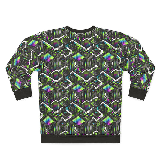 Retro Futurism Graphics Tech-Forward Streetwear Sweatshirt - 8404 Design-52