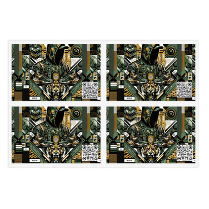 Neo-Camo Fusion Tech-Forward Streetwear Sticker Sheets - 8404 Design-64