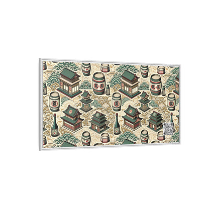 Cultural Artisanal Fusion Contemporary Cultural Elegance Matte Canvas, Framed (multi-Color) - 8404 Design-68 B