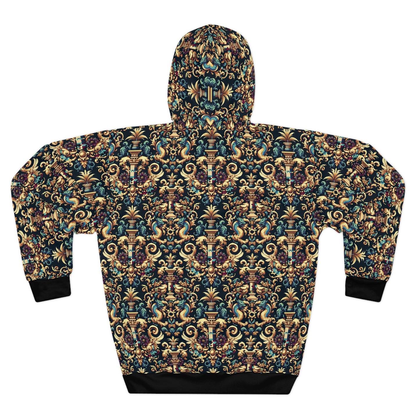 Digital Renaissance Modern Baroque Fusion Pullover Hoodie - 8404 Design-57