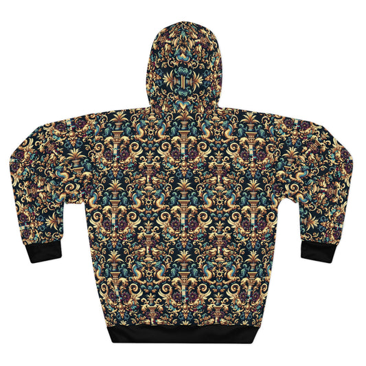 Digital Renaissance Modern Baroque Fusion Pullover Hoodie - 8404 Design-57