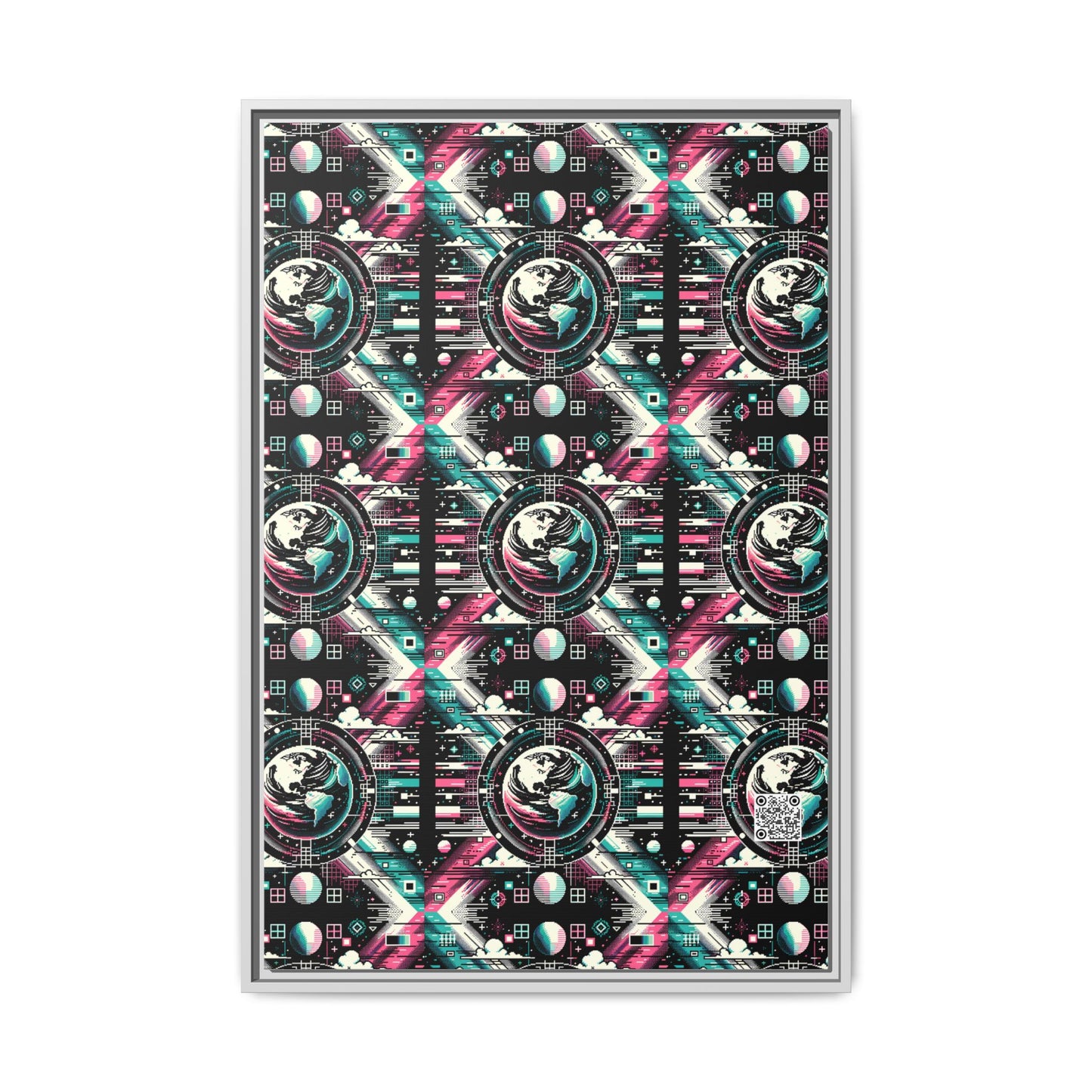 Digital Artistry Digital-native Streetwear Matte Canvas, Framed (multi-color) - 8404 Design-62 A