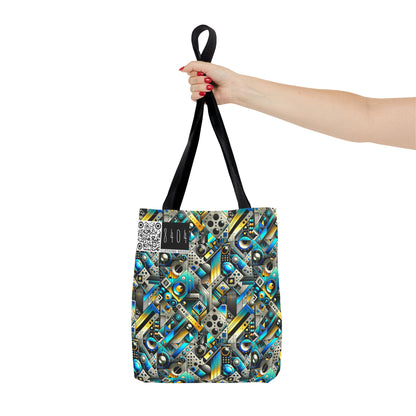 Tech Art Fusion Tech-Forward Streetwear Tote Bag - 8404 Design-50