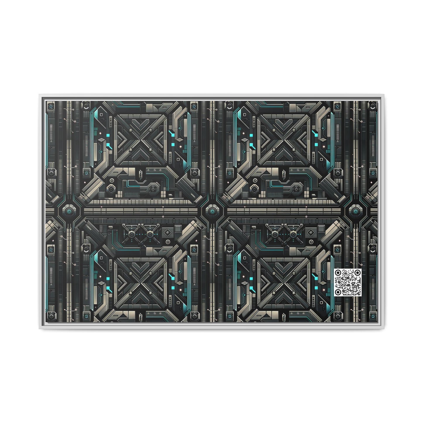 Tech Noir Futuristic Tech Aesthetic with a Dark Twist Matte Canvas, Framed (multi-color) - 8404 Design-59 A
