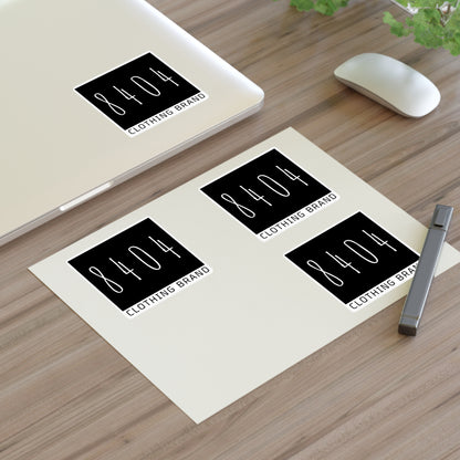 8404 Logo Sticker Sheets - Holographic, Transparent, or White - 6 In. X 4 In. or 11 In. X 8.5 In. - 1 Sheet of 4 Stickers