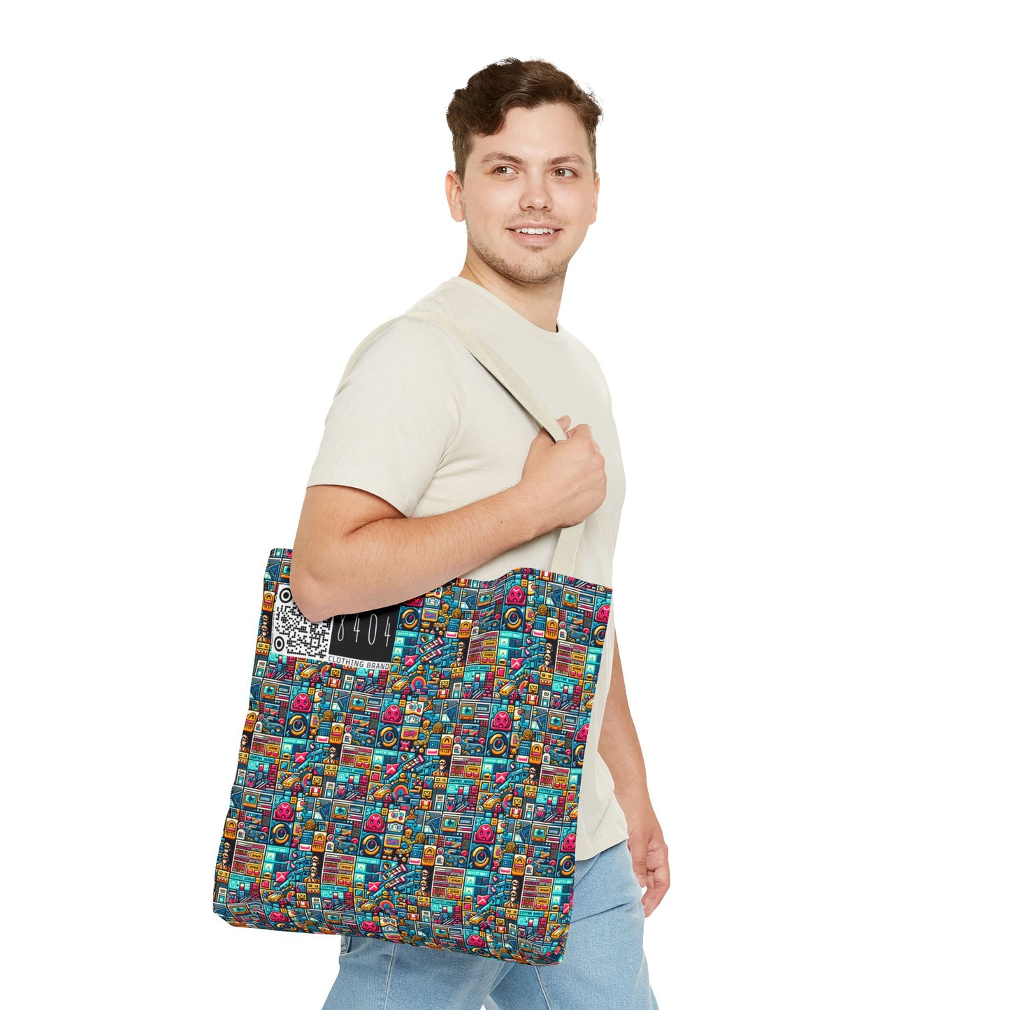 Digital Pop Culture Mashup Maximalist Pop Tote Bag - 8404 Design-47