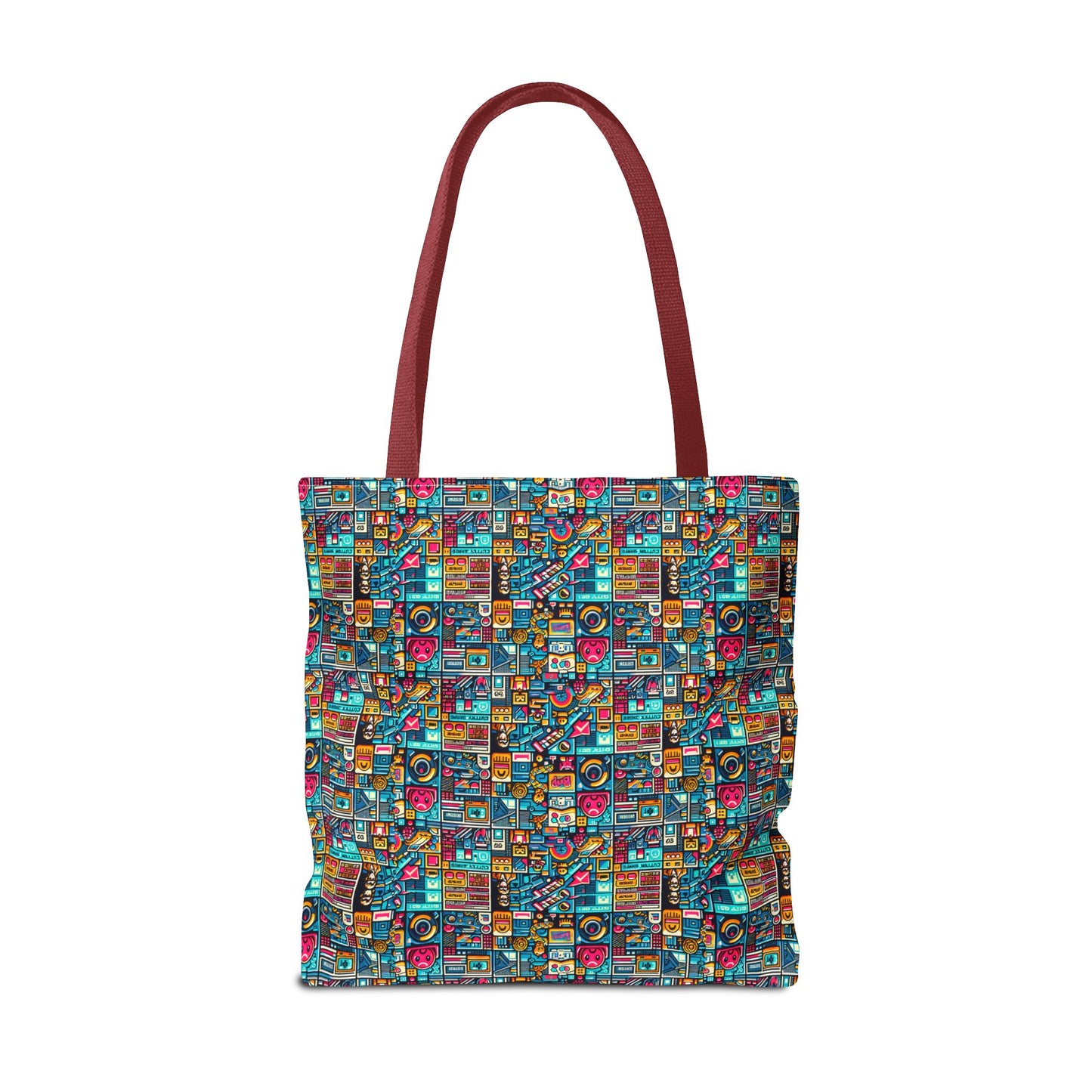 Digital Pop Culture Mashup Maximalist Pop Tote Bag - 8404 Design-47