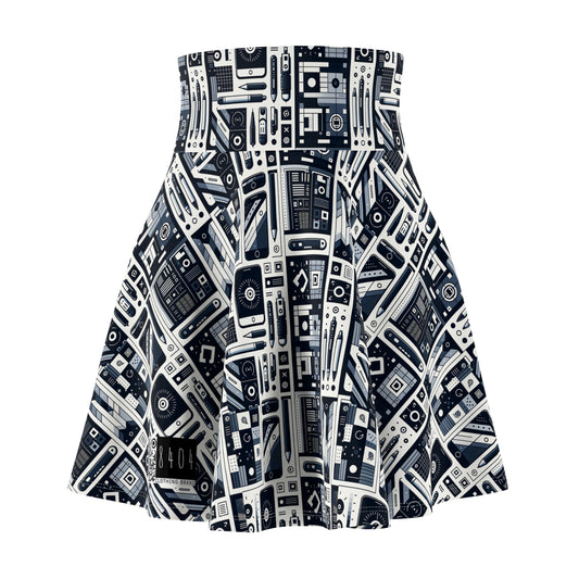 Minimalist Athleisure Minimalist Tech Women's Skater Skirt - 8404 Design-60