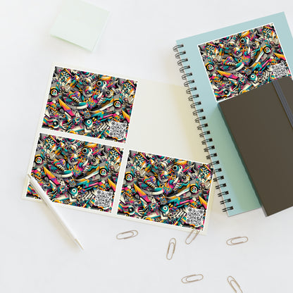 Urban Graffiti Fusion Eclectic Street Art Meets Modern Tech Culture Sticker Sheets - 8404 Design-55
