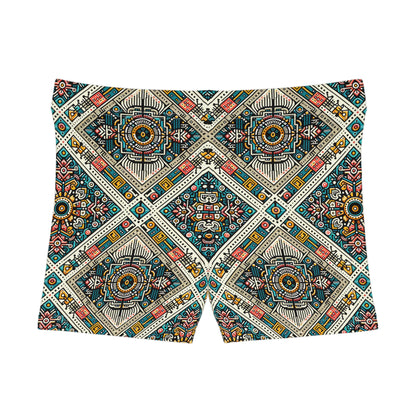 Cultural Fusion Tech Blend of Cultural Heritage With Tech-Inspired Elements Women's Shorts - 8404 Design-64