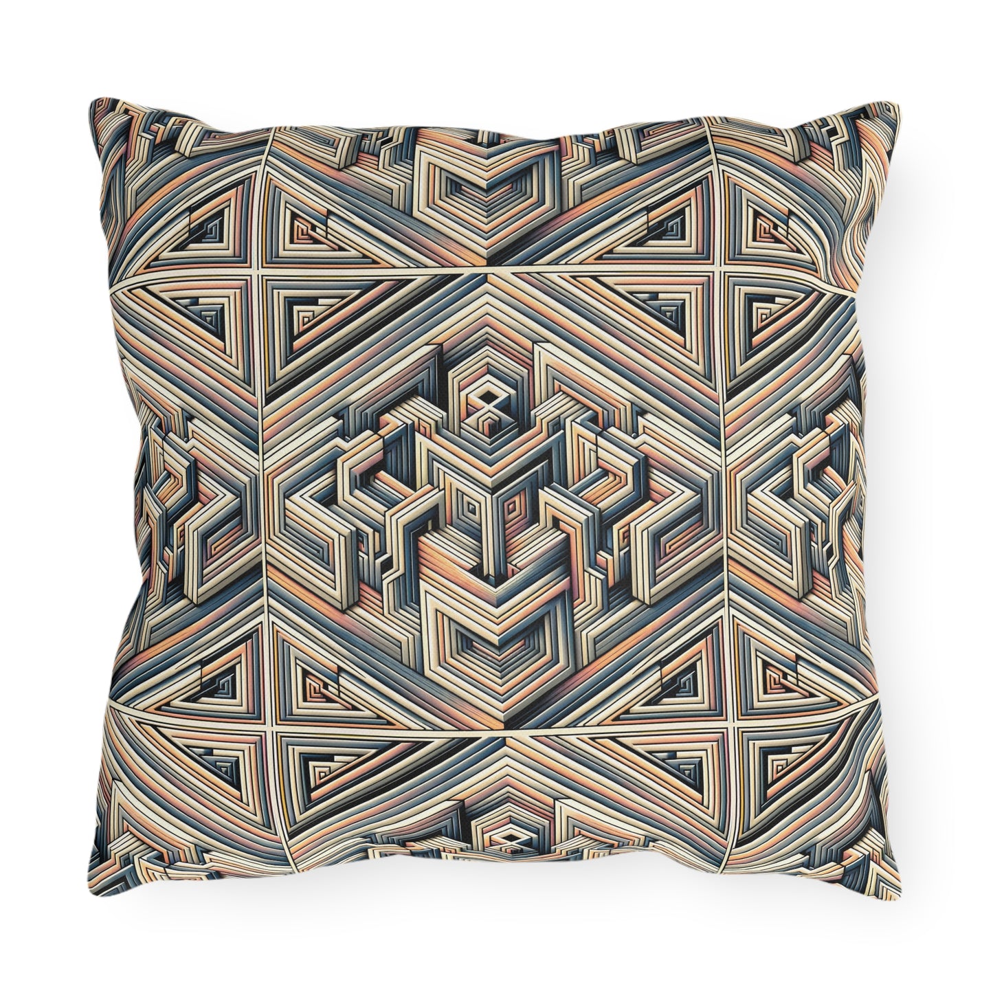 Tech Illusion Graphics Futuristic Artistry Outdoor Pillow - 8404 Design-52